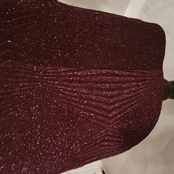 Trixxi Medium Party Dress. Burgundy Shine. - Picture 8 of 13